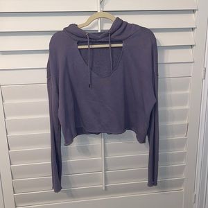 Purple pacsun knitted cropped hoodie!